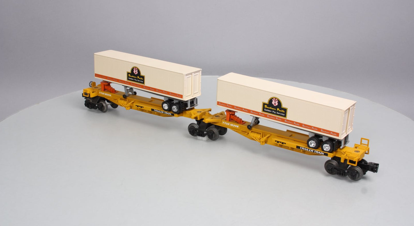 Lionel 6-16345 Southern Pacific TTUX Flatcar W/ Trailers NIB