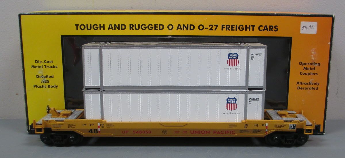 MTH 30-76432 O Scale Union Pacific Husky Stack car LN/Box