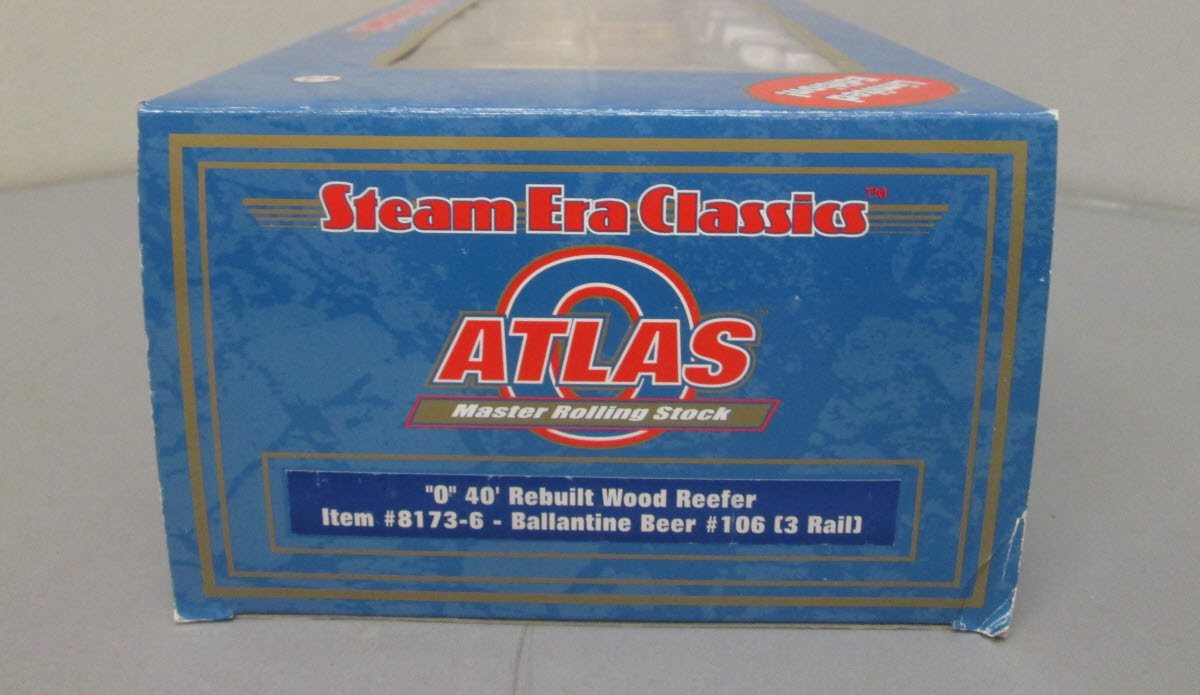 Atlas 8173-6 Ballantine Beer "O" 40' Rebuilt Wood Reefer #106 - 3Rail LN/Box
