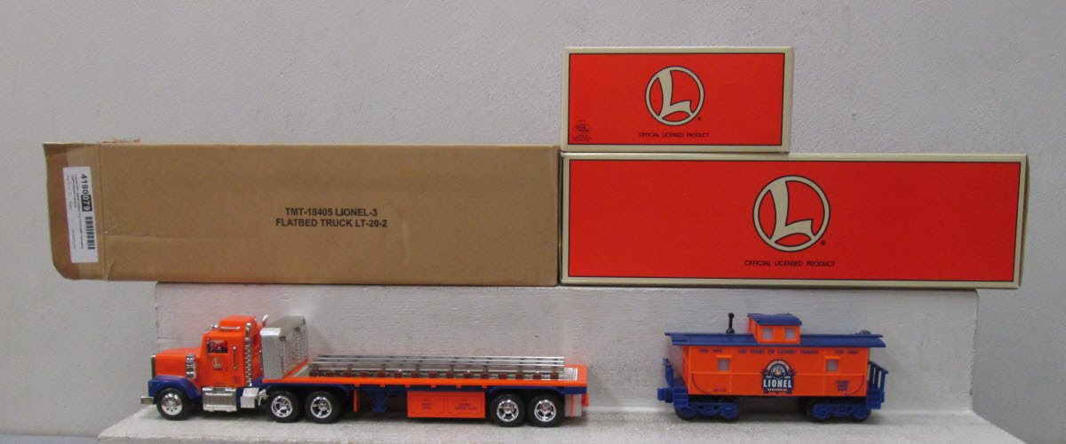 Lionel TMT-18405 O Gauge Flatbed Toy Truck with Operating Lights-Sound Caboose EX/Box