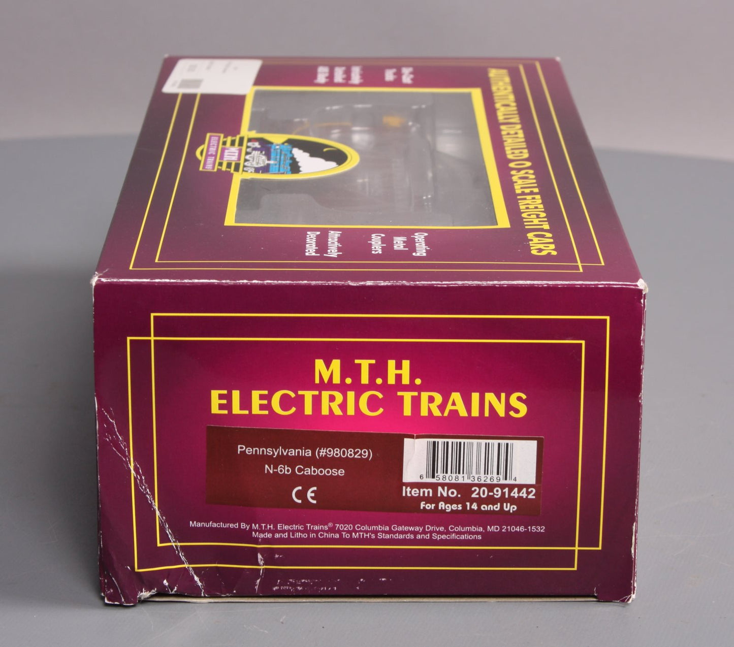 MTH 20-91442 O Pennsylvania Railroad N-6b Caboose #980829 NIB