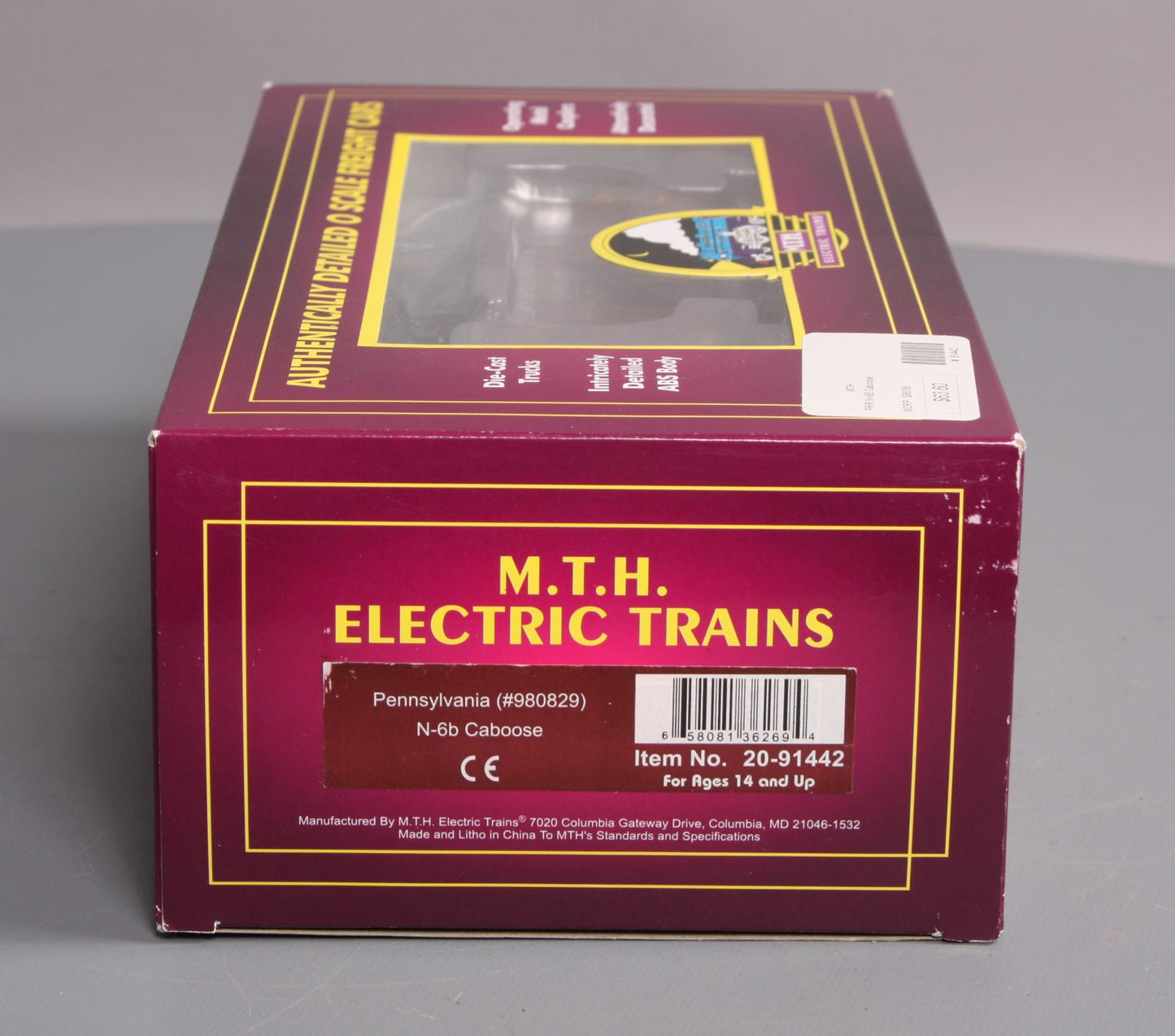 MTH 20-91442 O Pennsylvania Railroad N-6b Caboose #980829 NIB