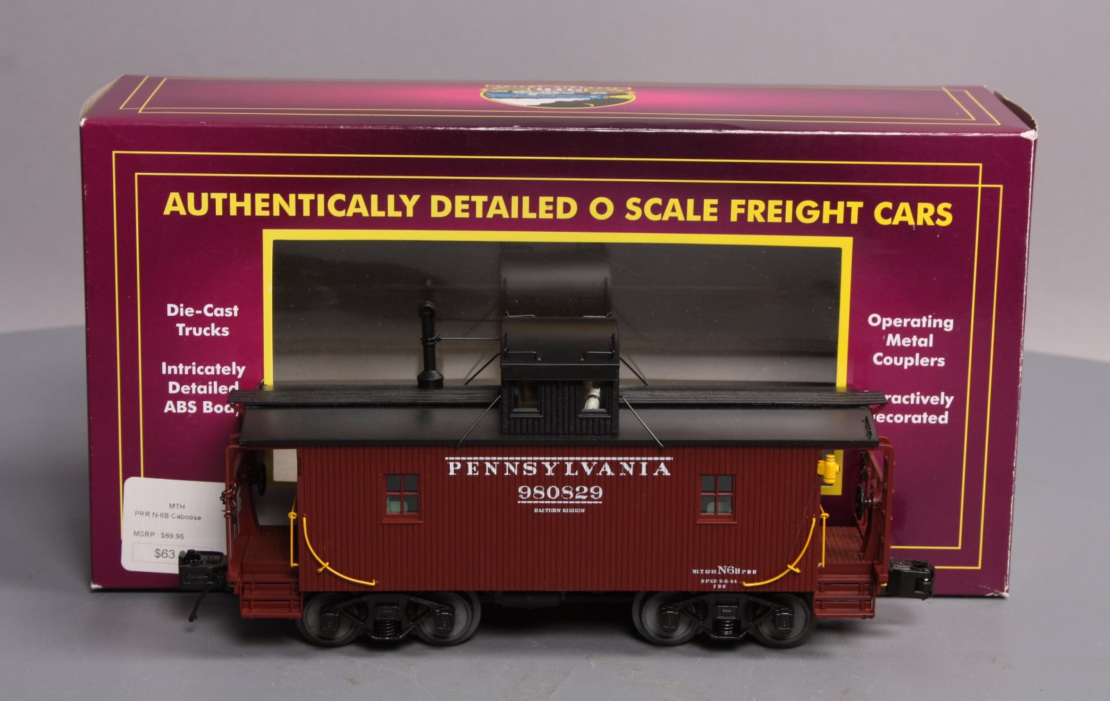 MTH 20-91442 O Pennsylvania Railroad N-6b Caboose #980829 NIB