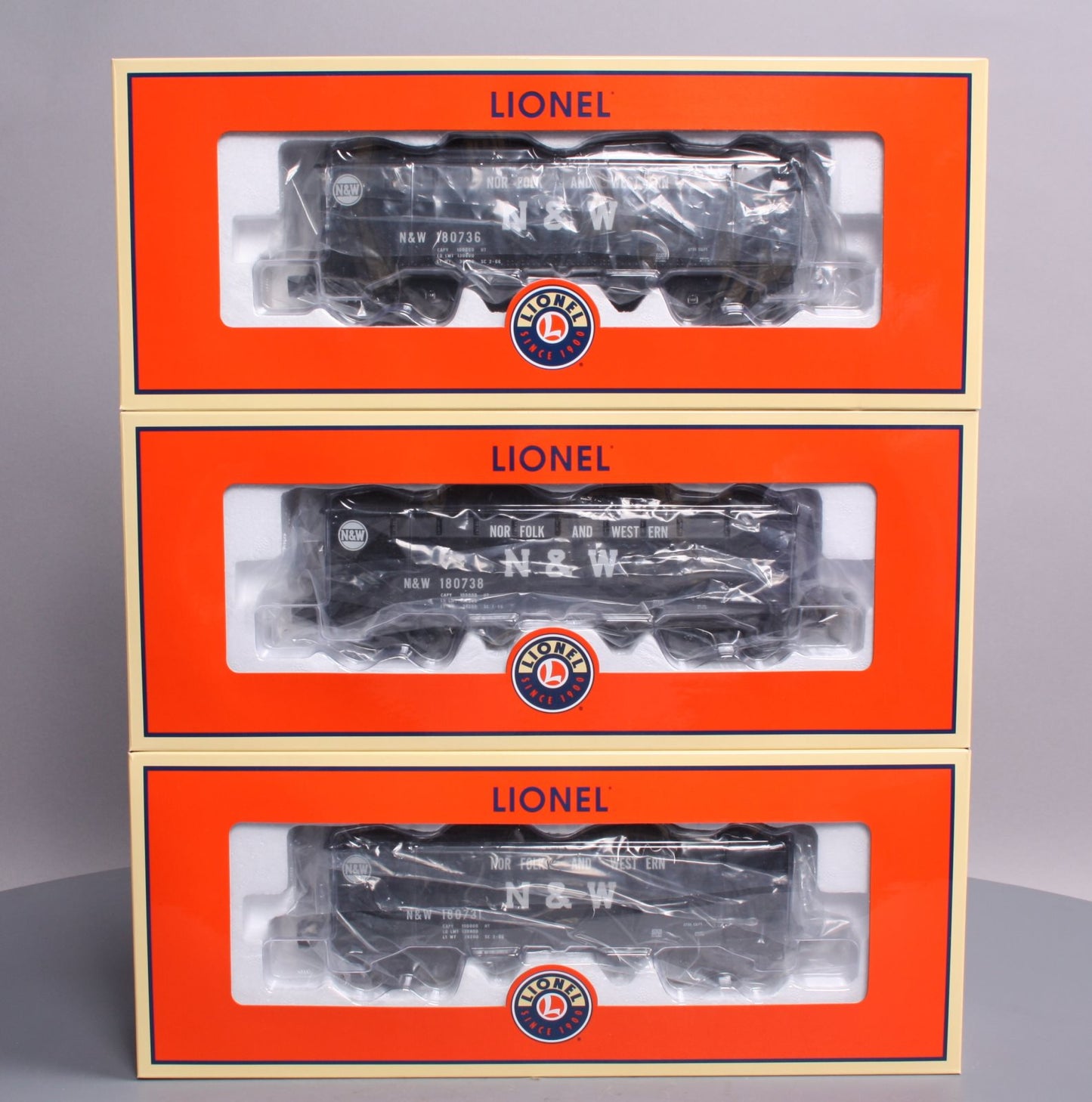 Lionel 6-27969 O N&W Scale Offset Hoppers 3-Pack