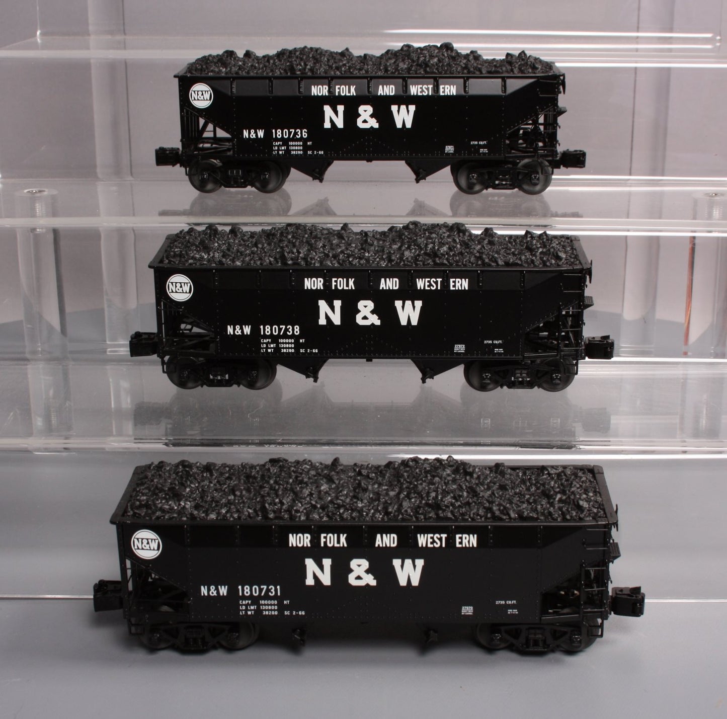 Lionel 6-27969 O N&W Scale Offset Hoppers 3-Pack
