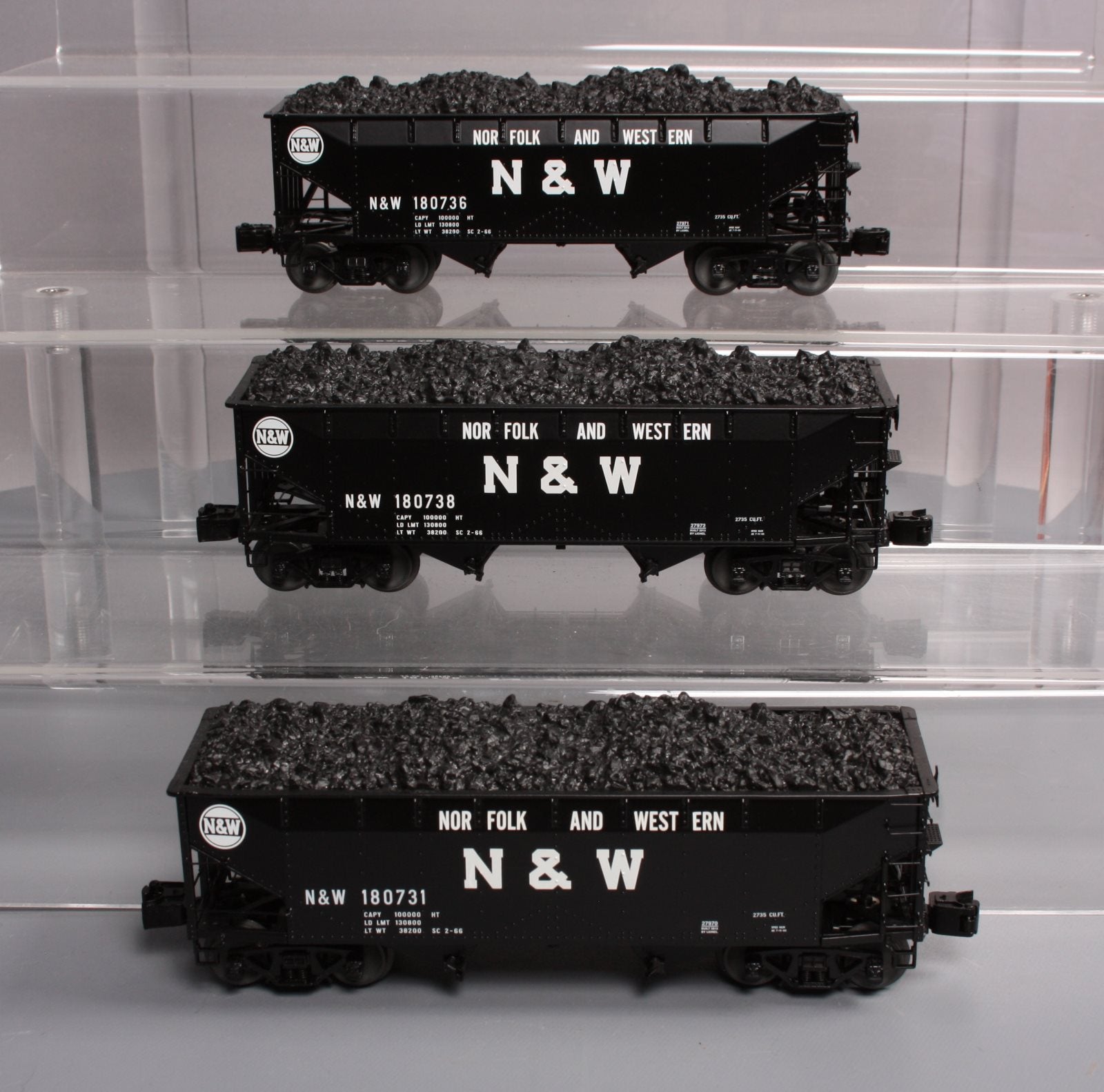 Lionel 6-27969 O N&W Scale Offset Hoppers 3-Pack