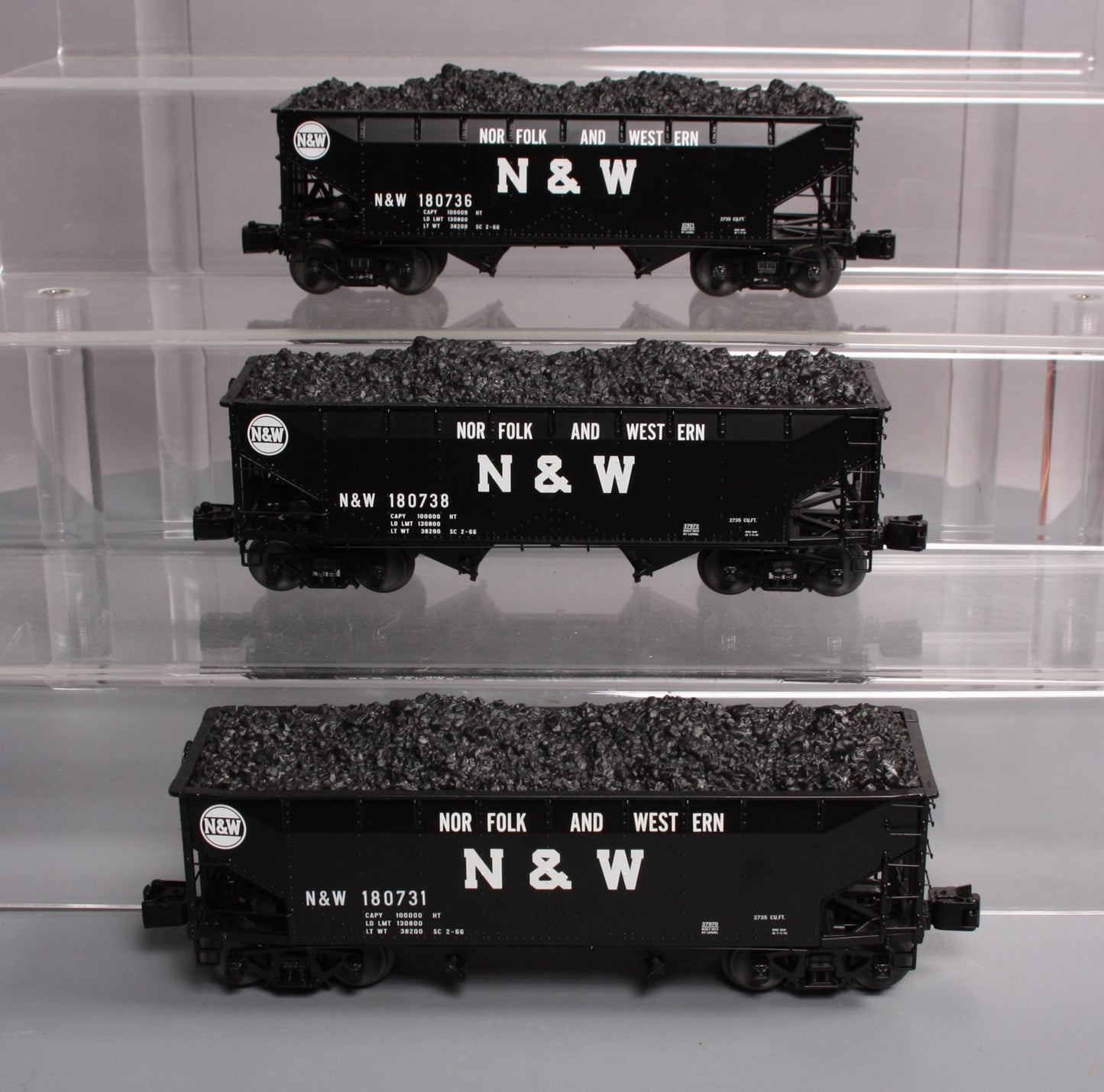 Lionel 6-27969 O N&W Scale Offset Hoppers 3-Pack