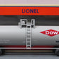 Lionel 6-17970 O Gauge DOW Chemical Unibody Tank Car #72160 NIB