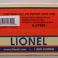 Lionel 6-27409 O Santa Fe 8000 Gallon Water Tank Car #100844