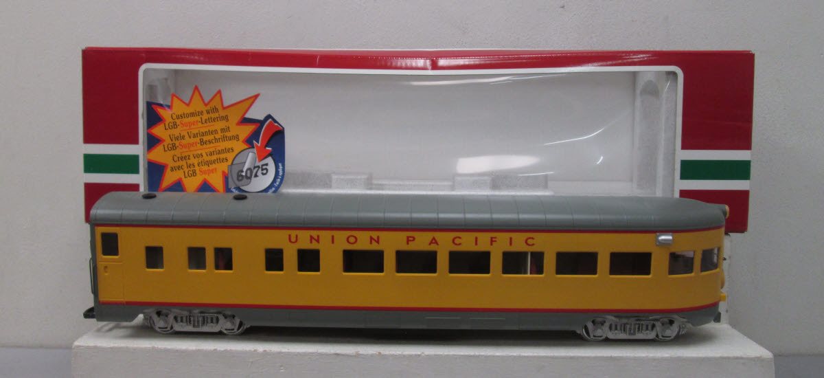 LGB 31590 Union Pacific Long Observation Passenger Car - Metal Wheels EX/Box