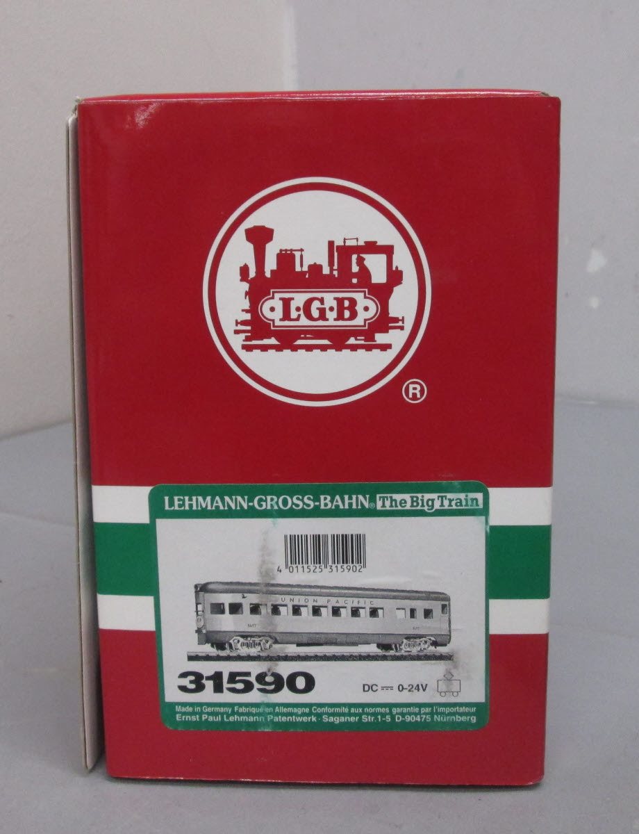LGB 31590 Union Pacific Long Observation Passenger Car - Metal Wheels EX/Box