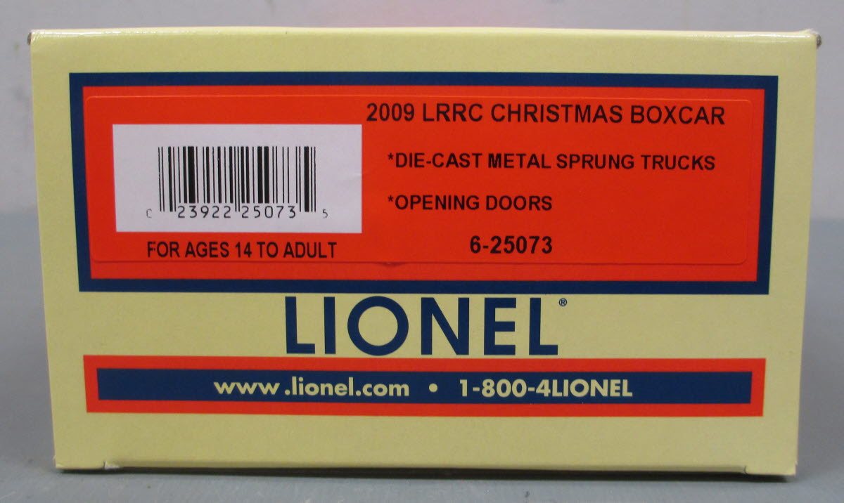 Lionel 6-25073 O Gauge 2009 LRRC Christmas Boxcar LN/Box