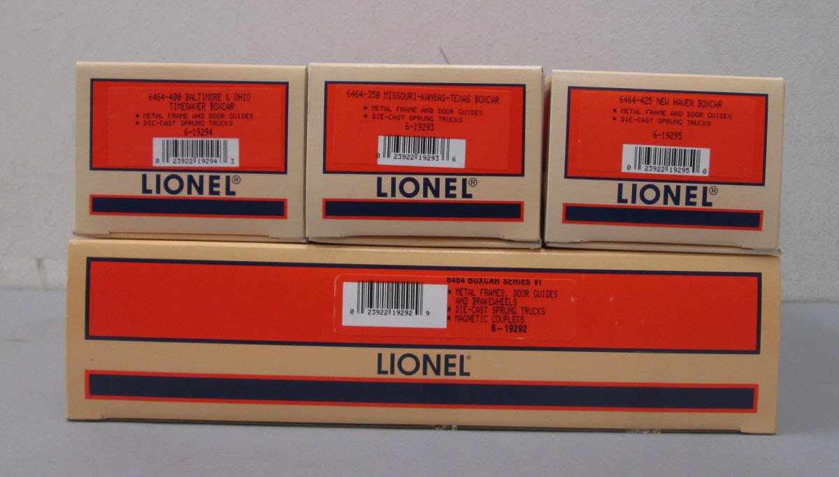 Lionel 6-19292 O Gauge B&O 6464 Boxcar Series Vl (Set of 3) NIB