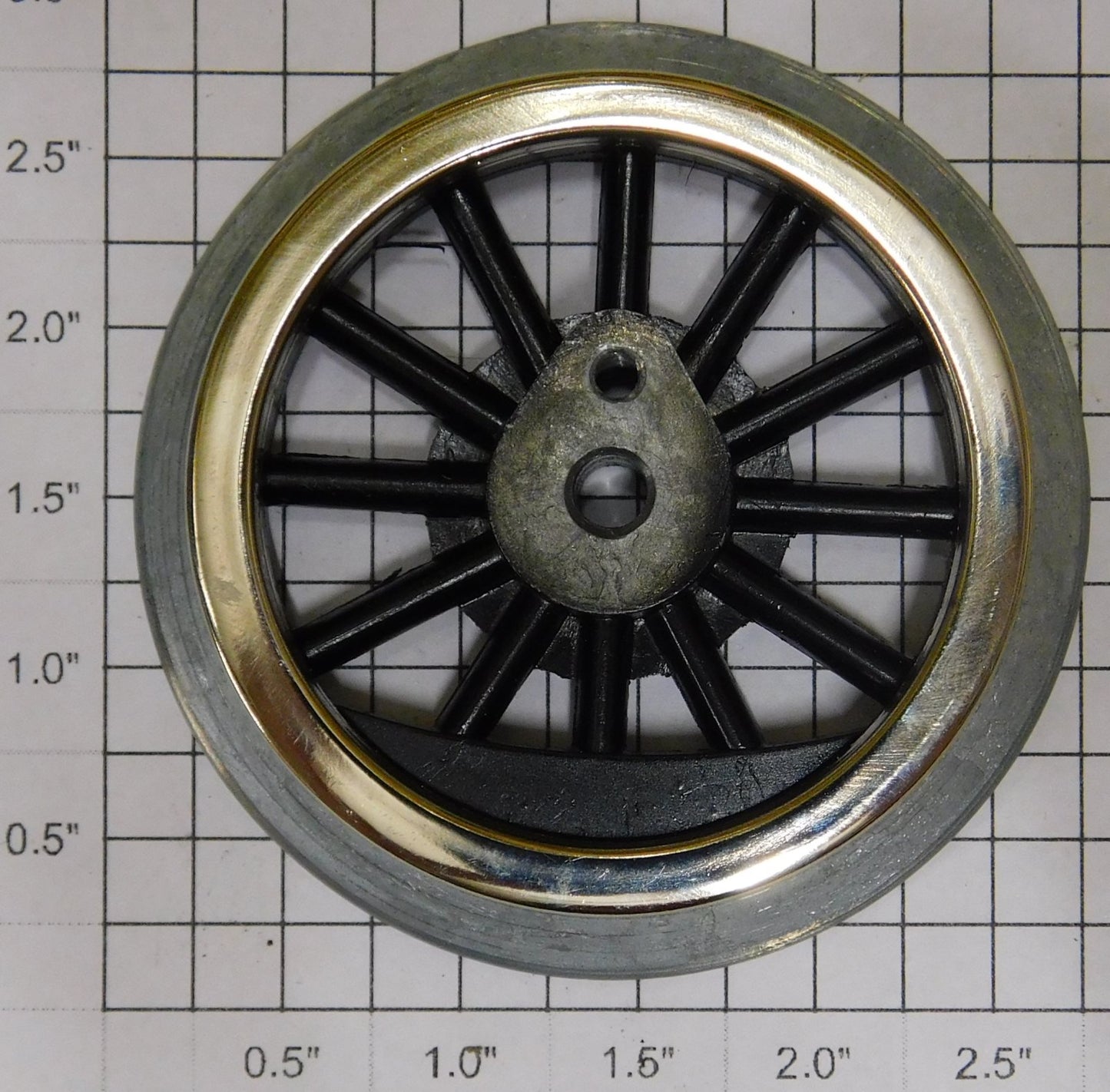 Lionel 390-42 Black Spoked 2-1/2" Std. Steam Loco Plain Wheel Fits 384E