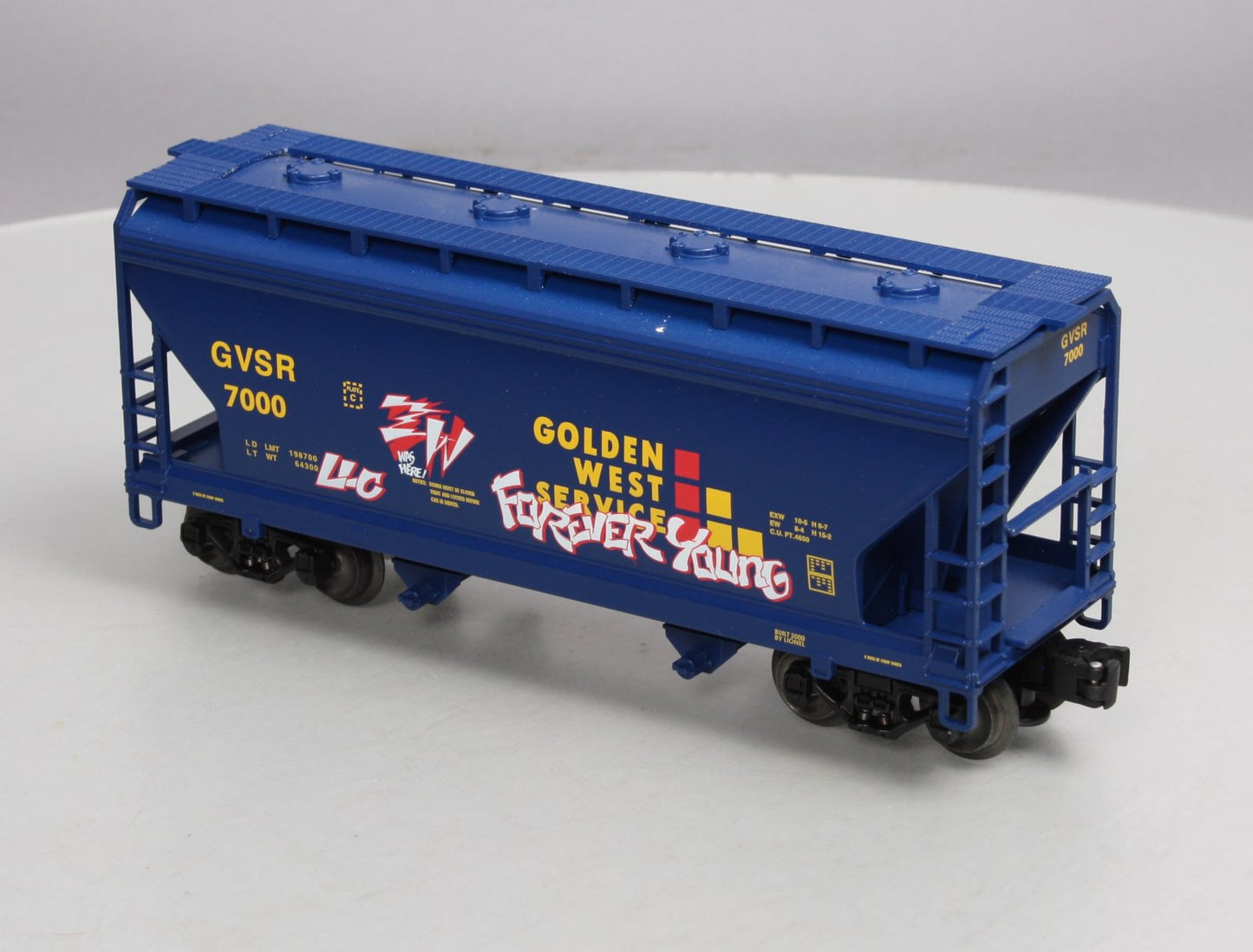 Lionel 6-17014 O Gauge Golden West Graffiti Covered 2-Bay Hopper #7000 LN/Box