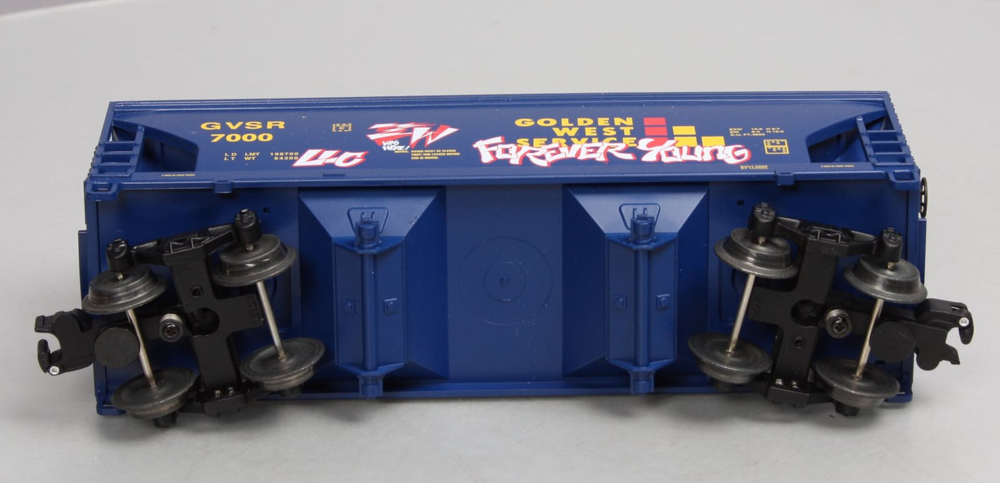 Lionel 6-17014 O Gauge Golden West Graffiti Covered 2-Bay Hopper #7000 LN/Box