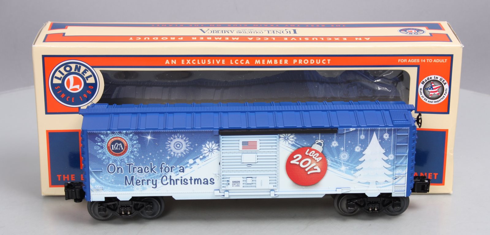 Lionel 6-84609 O LCCA 2017 Christmas Car NIB
