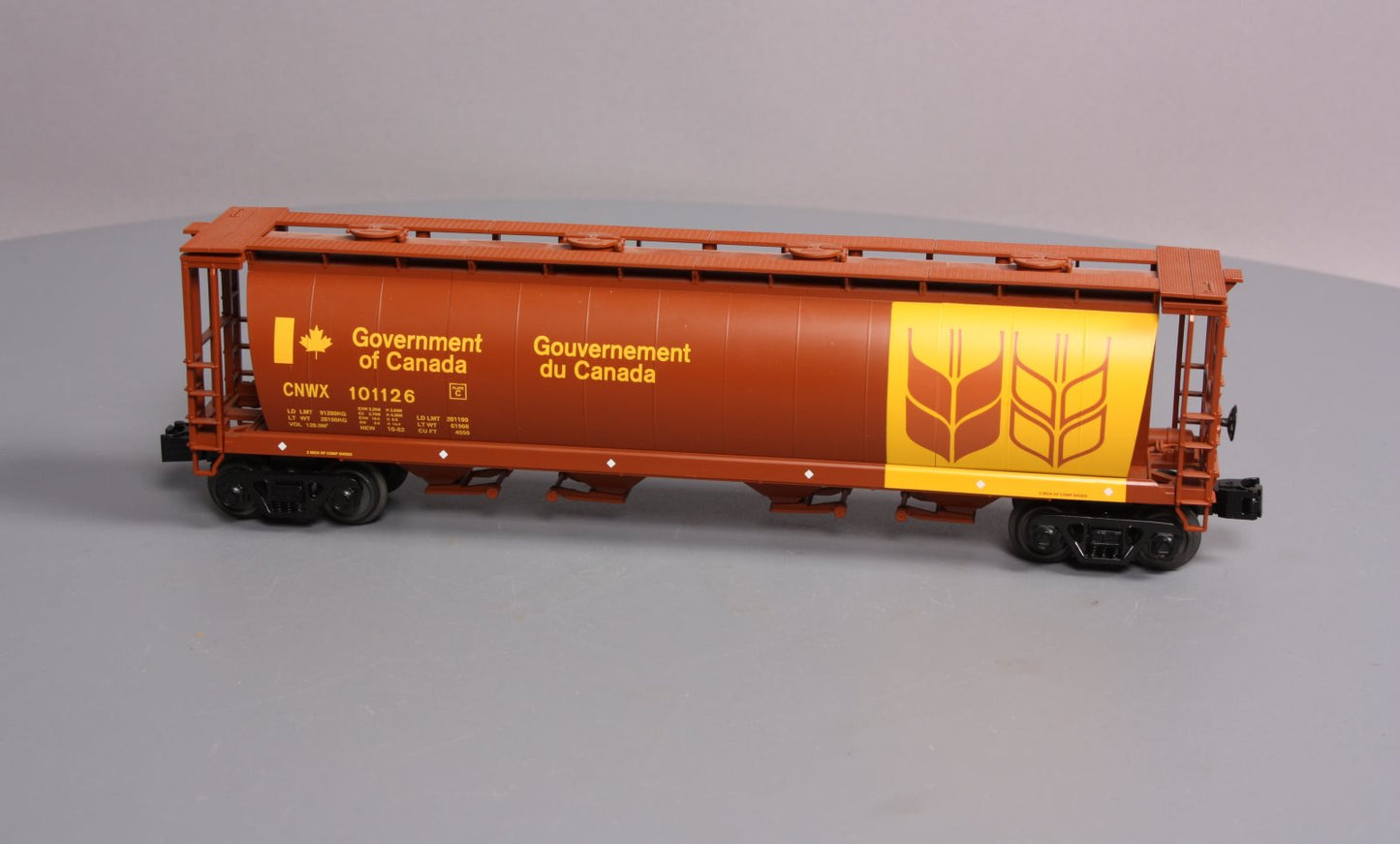 MTH 30-75310 O Canadian Wheat 4-Bay Cylindrical Hopper #101126 NIB