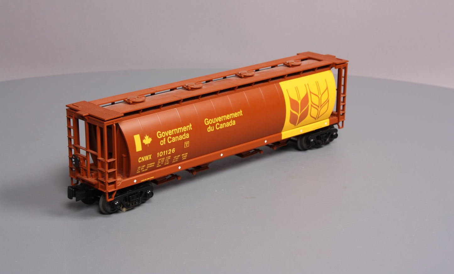 MTH 30-75310 O Canadian Wheat 4-Bay Cylindrical Hopper #101126 NIB