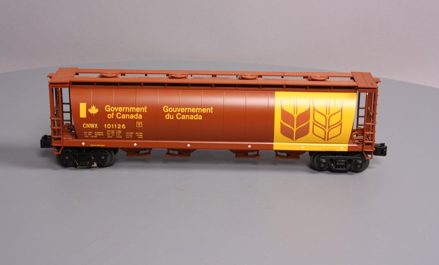 MTH 30-75310 O Canadian Wheat 4-Bay Cylindrical Hopper #101126 LN/Box