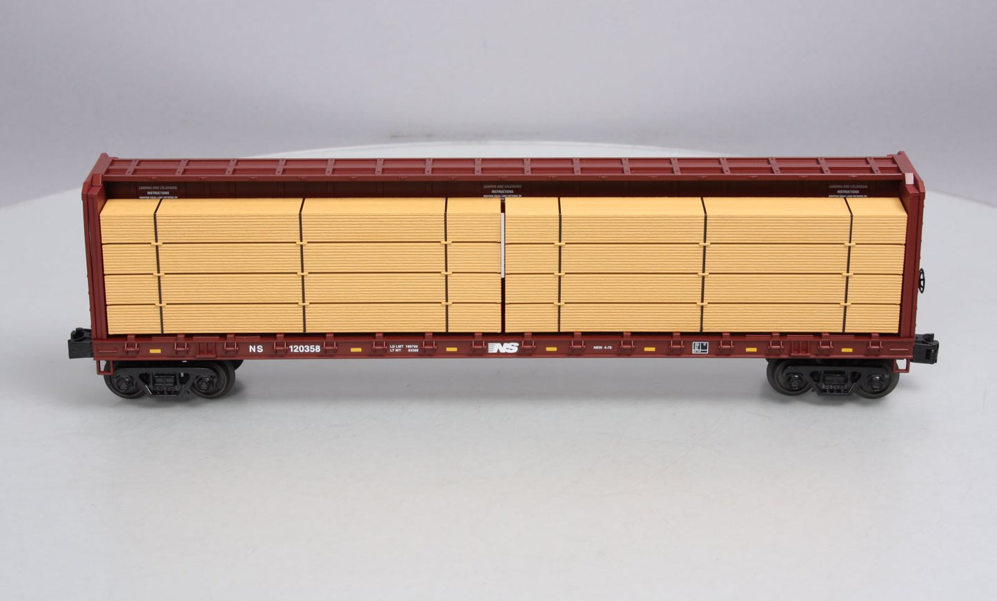 MTH 30-76326 Norfolk Southern Center I-Beam Flat Car V2