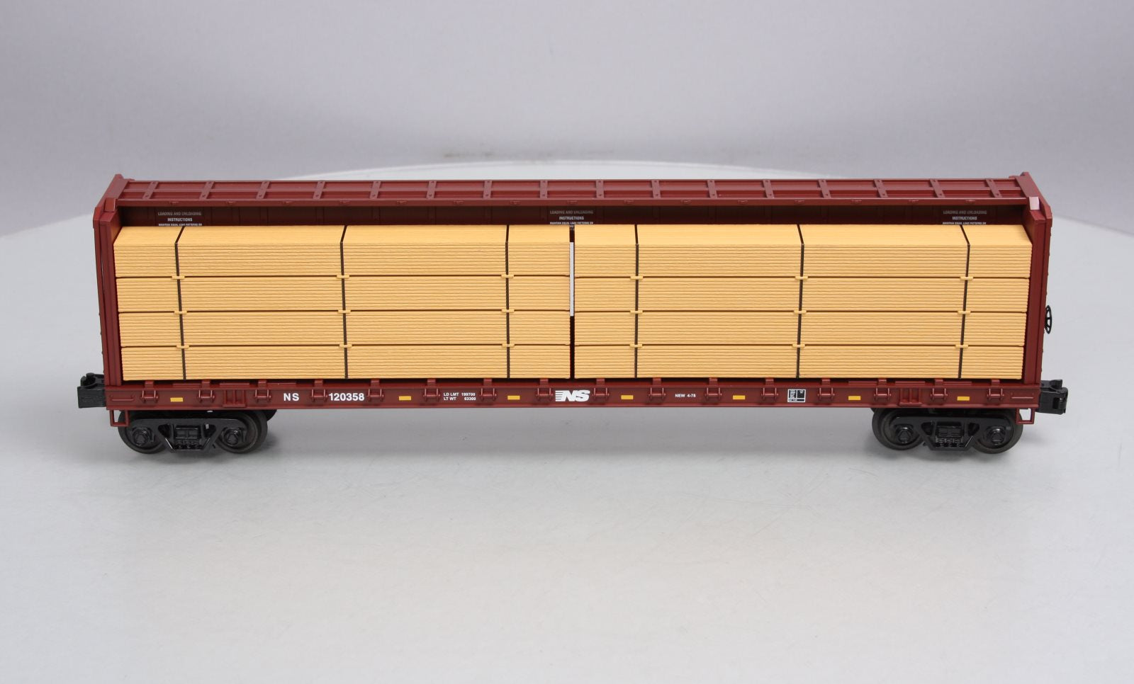 MTH 30-76326 Norfolk Southern Center I-Beam Flat Car V2