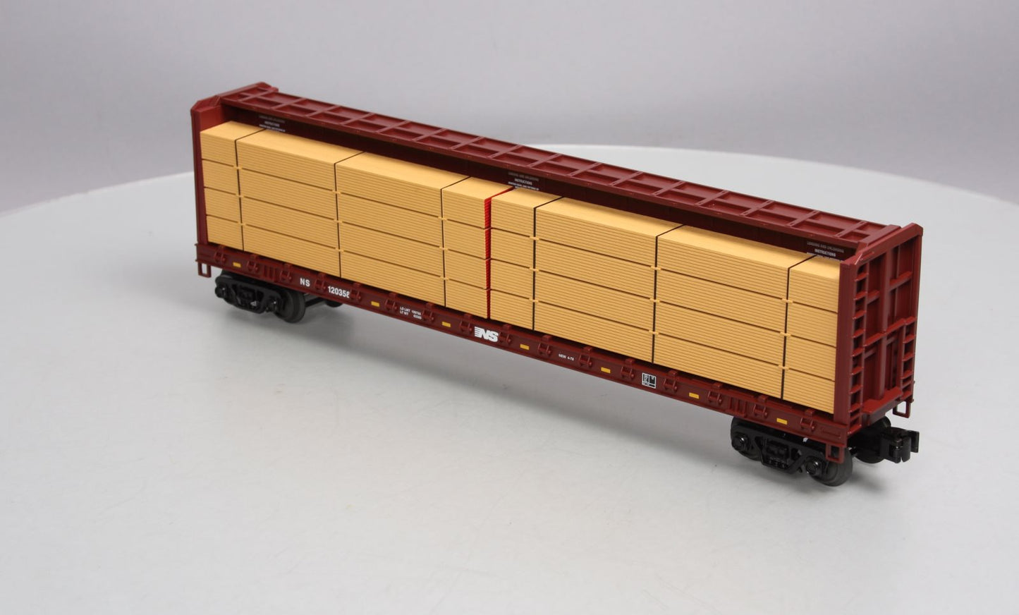 MTH 30-76326 Norfolk Southern Center I-Beam Flat Car V2