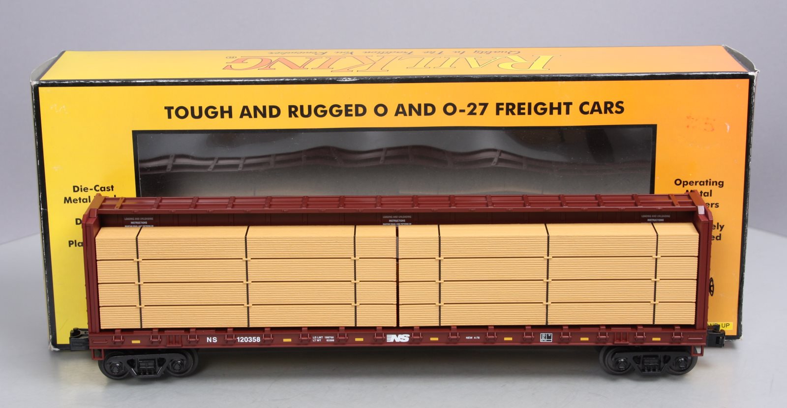 MTH 30-76326 Norfolk Southern Center I-Beam Flat Car V2