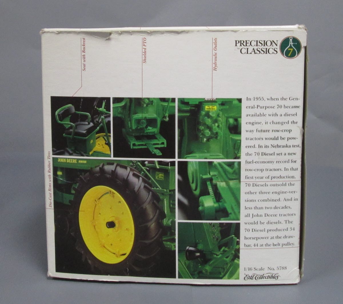 Ertl 5788 1:16 John Deere Precision Series Model 70 Diesel Tractor NIB
