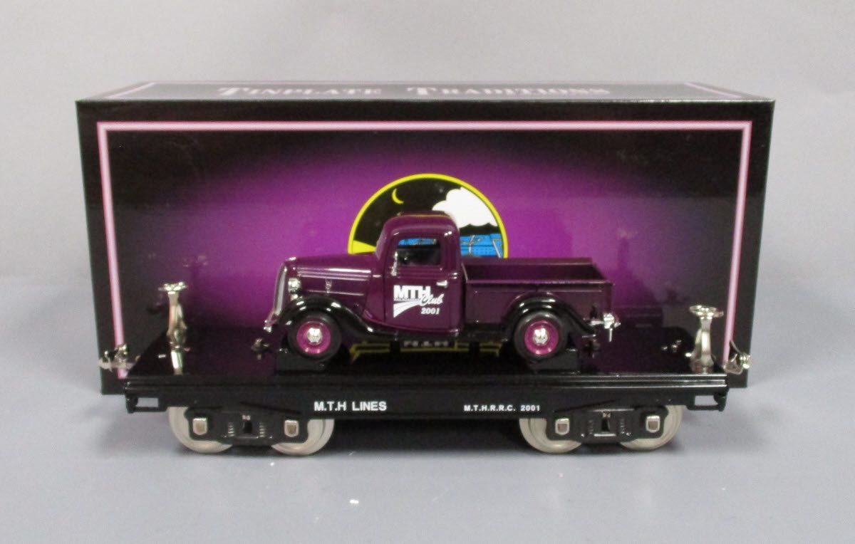 MTH 10-1163 Standard Gauge MTHRRC 200 Series Flatcar with Purple Pick-Up Truck LN/Box