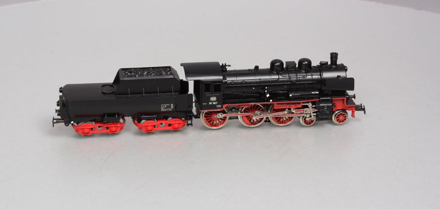 Marklin 8398 HO Scale German Railroad (DB) 4-6-0 Steam Locomotive 38-1807 EX/Box