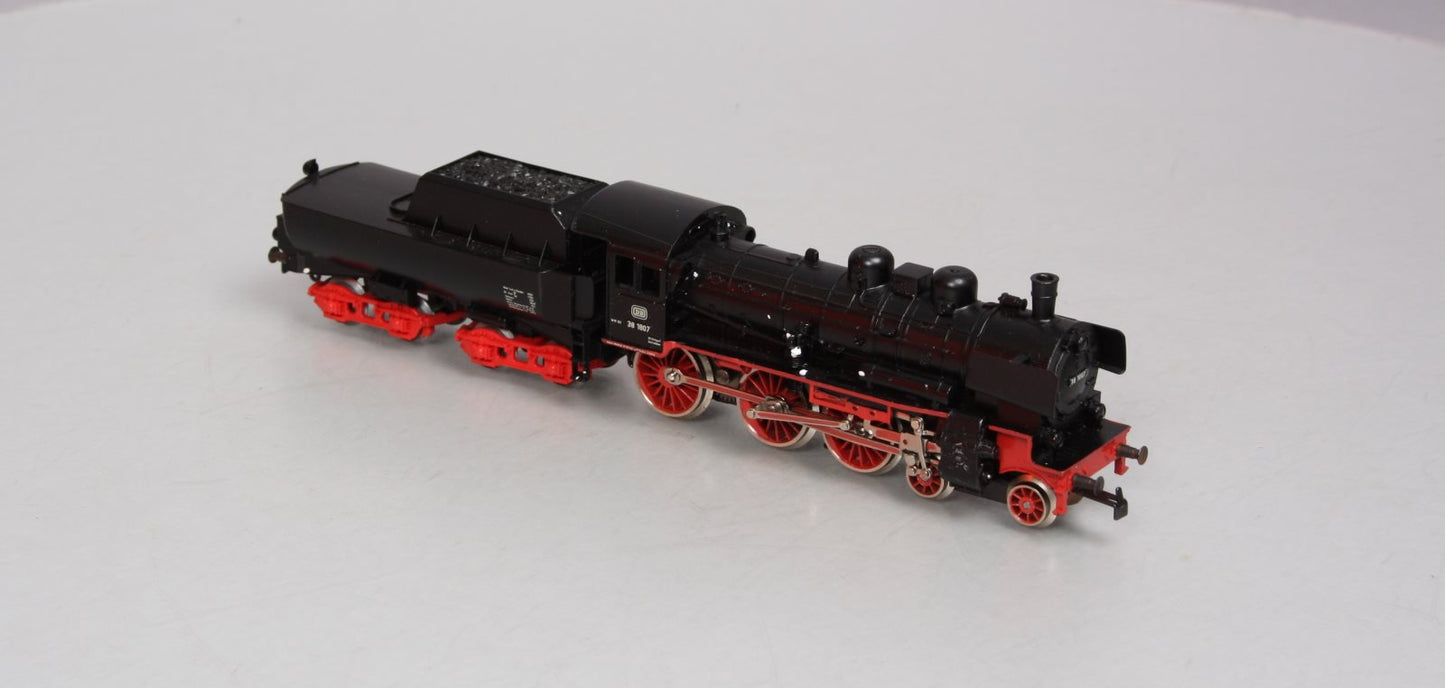 Marklin 8398 HO Scale German Railroad (DB) 4-6-0 Steam Locomotive 38-1807 EX/Box
