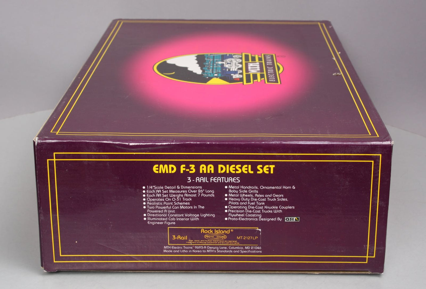 MTH 20-2127-1 O Rock Island F-3 AA Diesel Engine Set w/PS1 #51/52 LN/Box