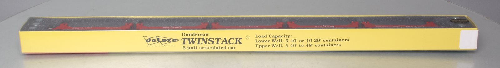 Deluxe Innovations 15040M-B N Scale Twinstack Sealand NYSW Trailer Train Car LN/Box