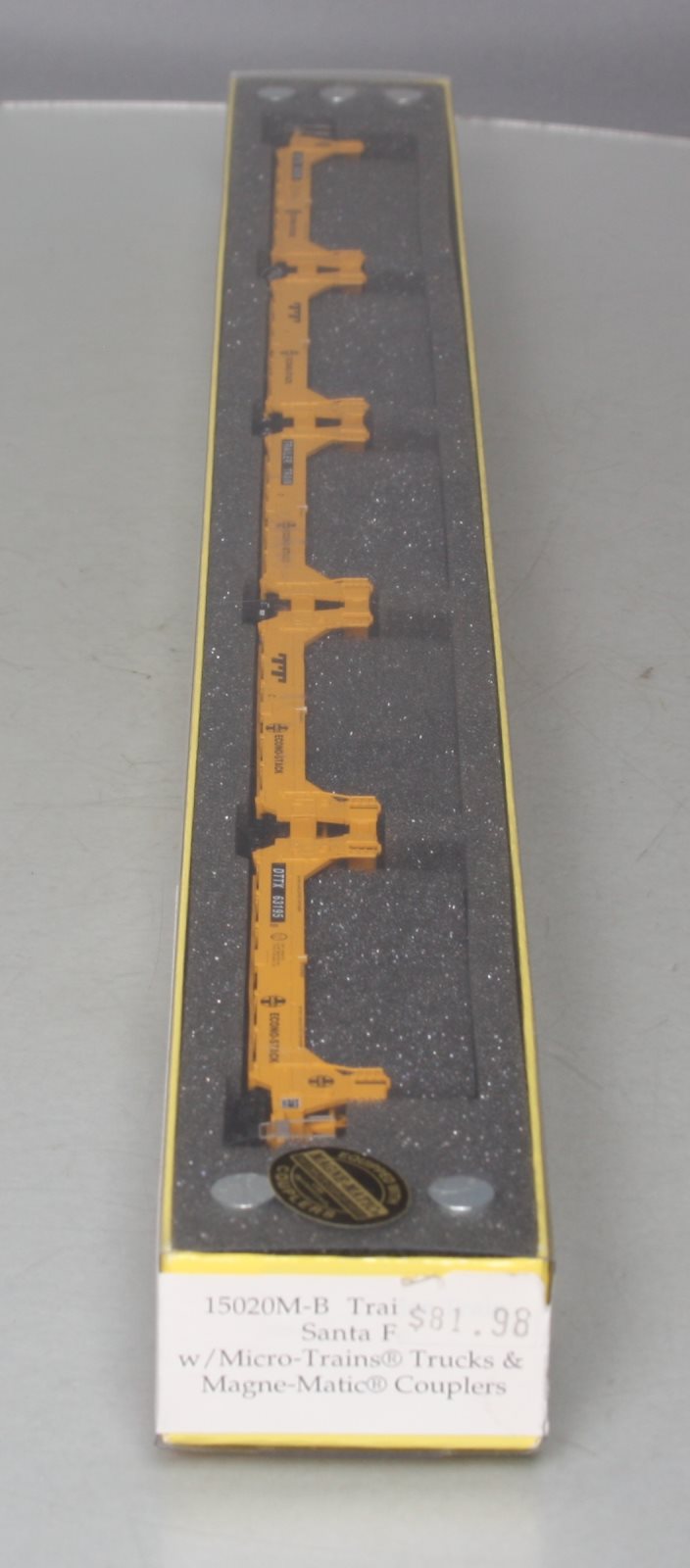 Deluxe Innovations 15020M-B N Scale Santa Fe Twinstack 5-Unit Car #63195 LN/Box