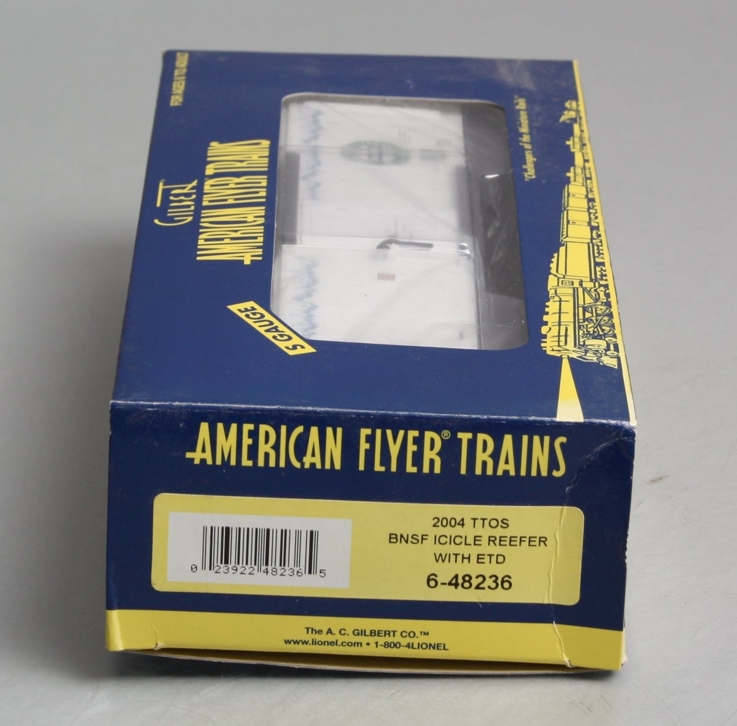 American Flyer 6-48236 S '04 TTOS BNSF Icicle Reefer w/ ETD NIB