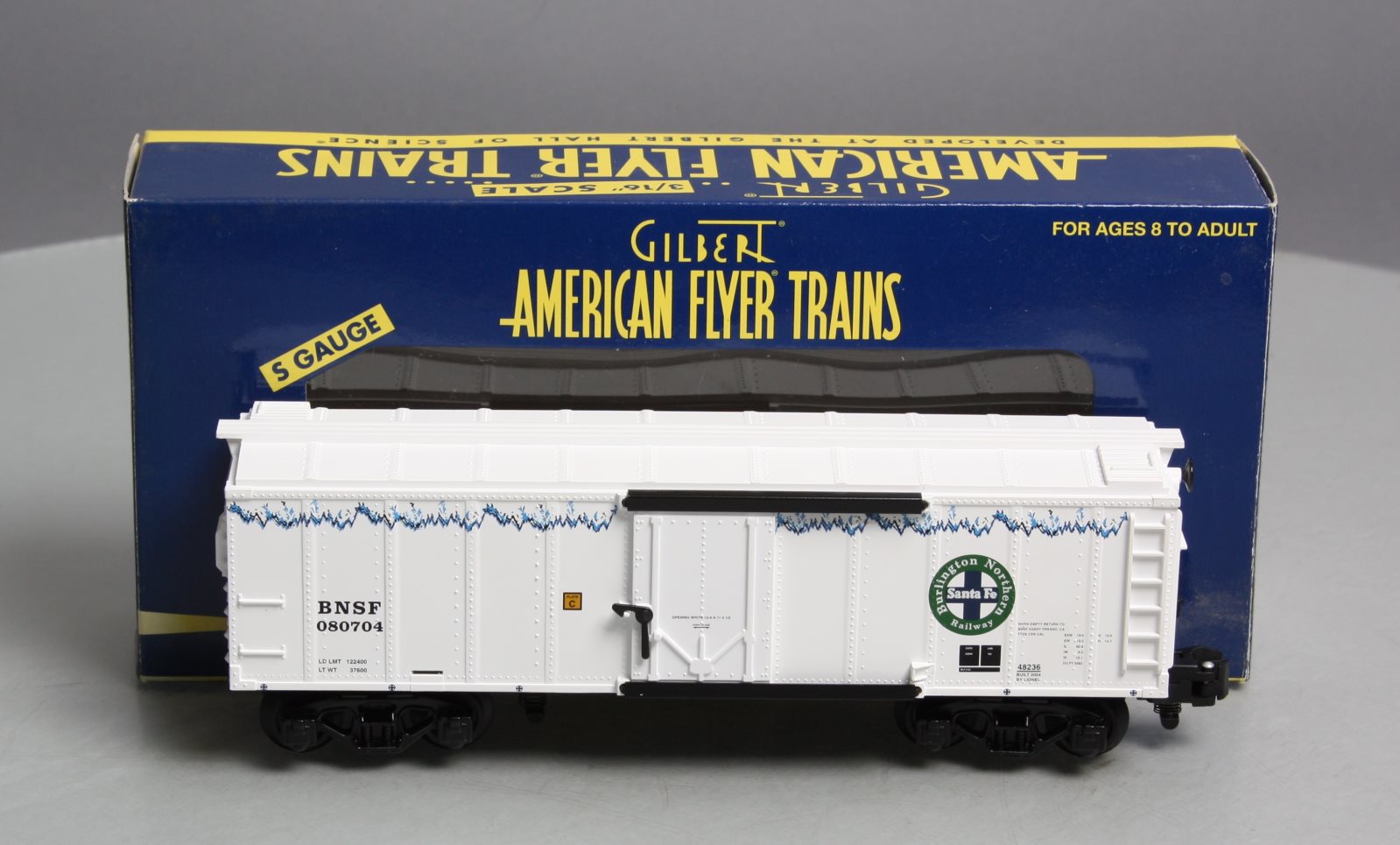 American Flyer 6-48236 S '04 TTOS BNSF Icicle Reefer w/ ETD NIB