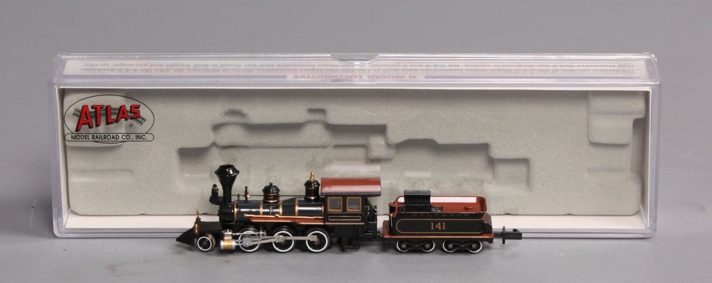 Atlas 41601 N Scale NY, LE&W 2-6-0 Mogul Steam Engine and Tender EX/Box