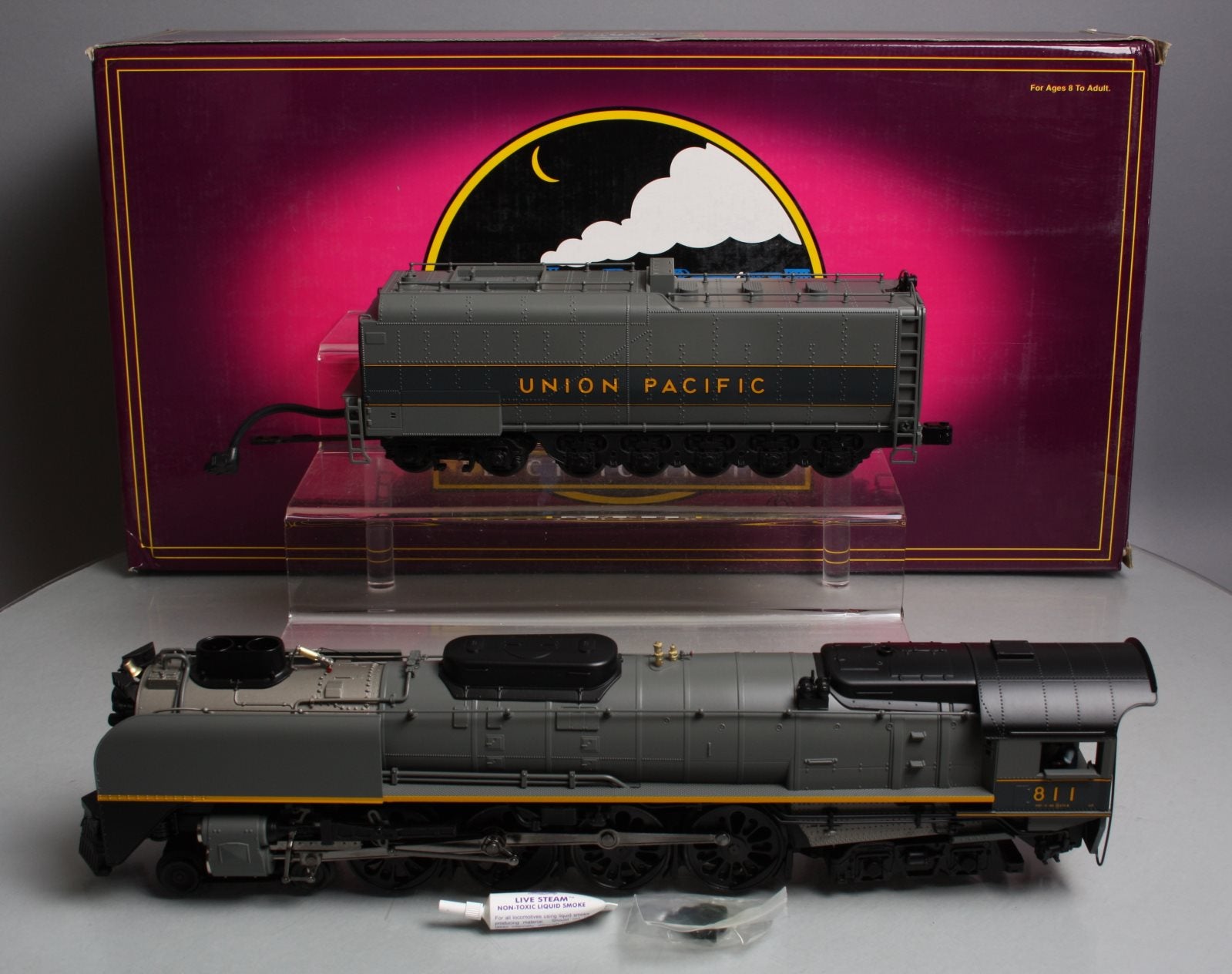 MTH 20-3078-1 O Union Pacific FEF 4-8-4 Locomotive & Tender w/PS2 #811 LN/Box