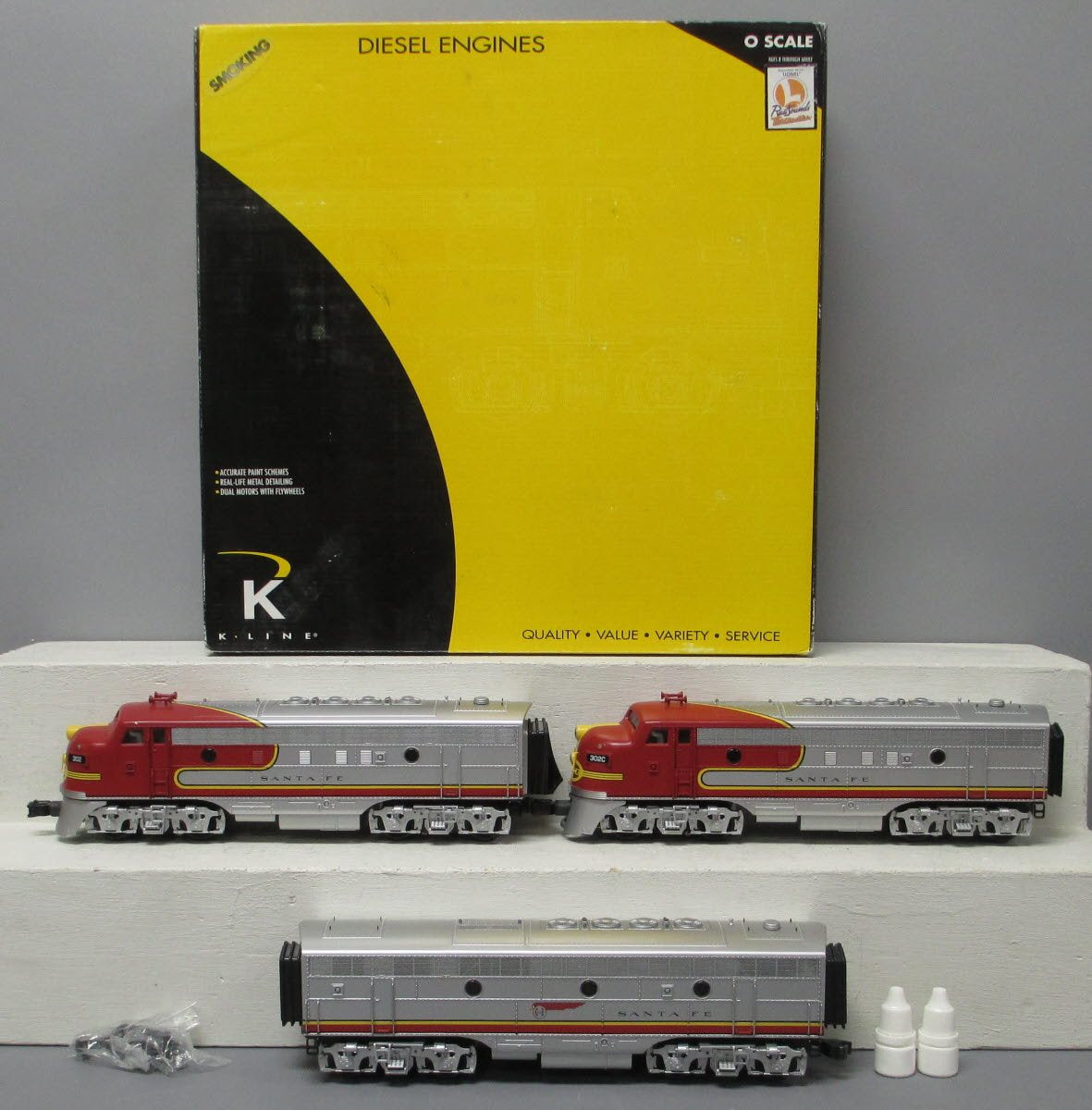 K-Line K25301 O Santa Fe ABA Diesel Loco Set w/TMCC #302 LN/Box