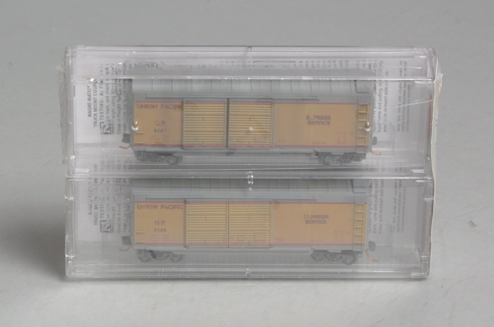 Micro-Trains 02344340 N UP Weathered 40' Standard Double Door Boxcar (Set of 2)