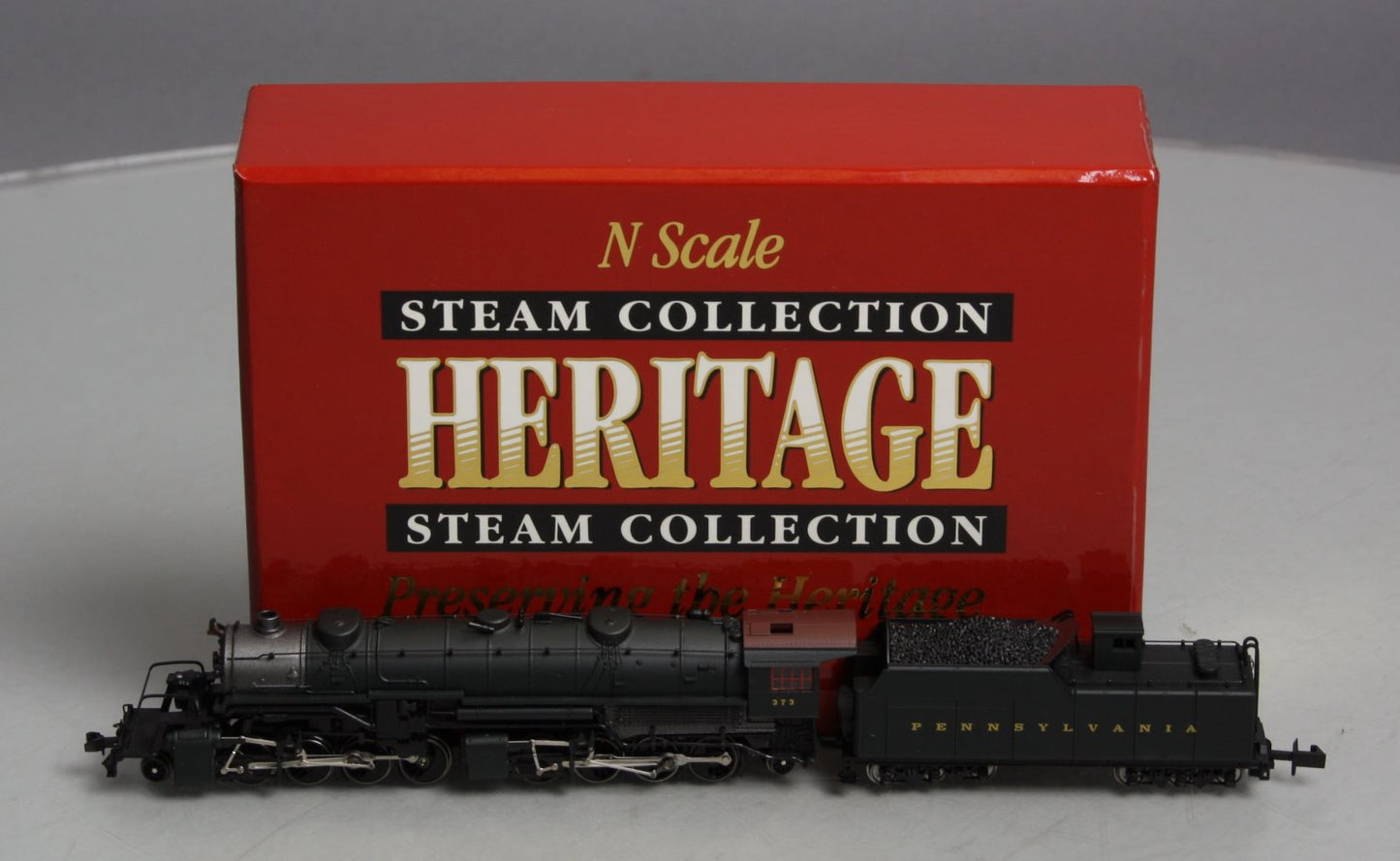 Life Like 7581 N Scale PRR 2-8-8-2 Steam Locomotive and Tender #373 LN/Box