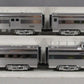 Lionel 6-15312 O Santa Fe Aluminum Passenger Cars (Set of 4) NIB
