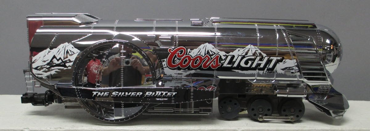 MTH 30-1433-1 O Gauge Coors Light Silver Bullet Steam Freight Train Set with PS2 EX/Box
