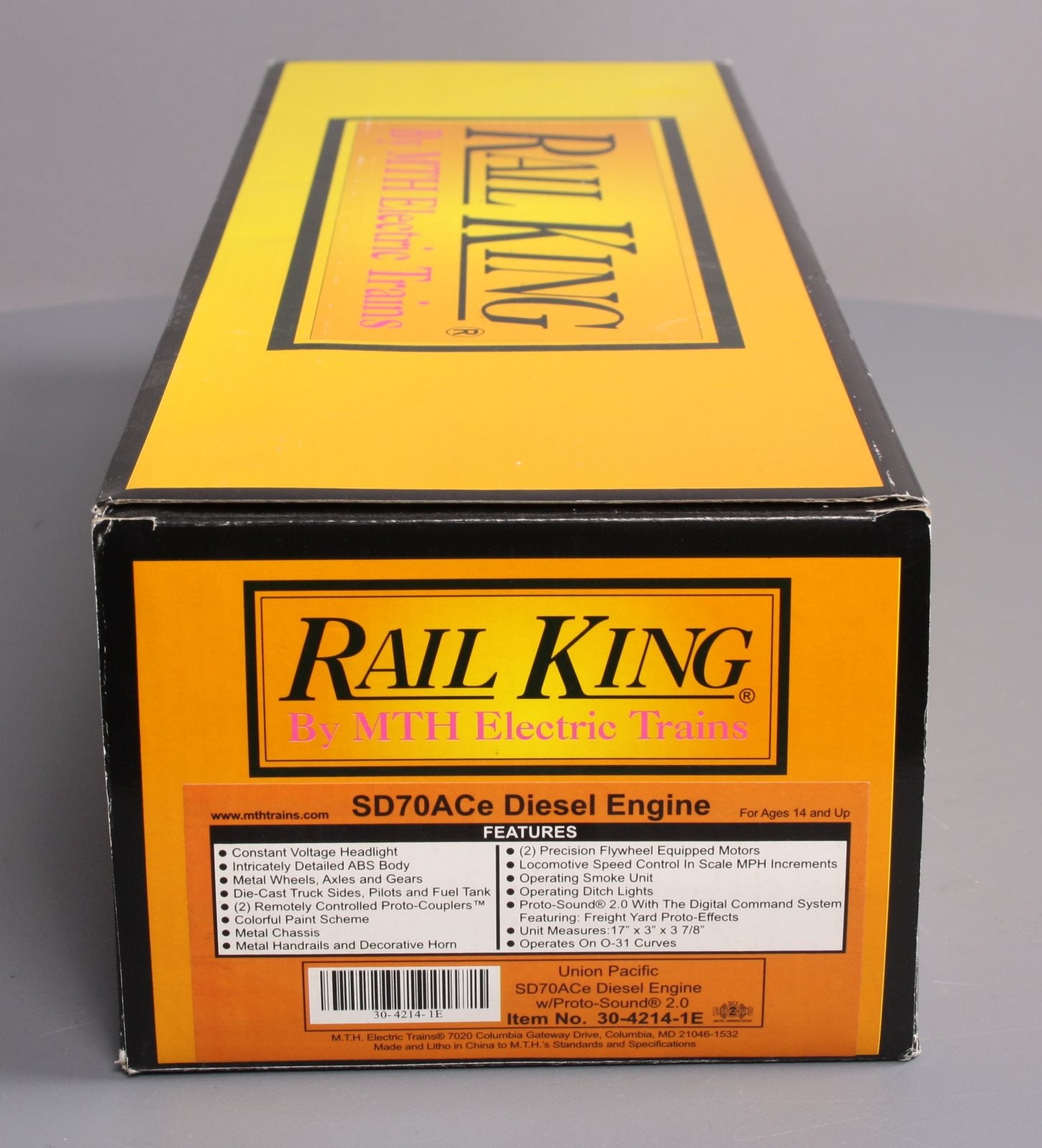 MTH 30-4214-1E O Gauge Union Pacific SD70ACe Diesel Engine #8670 w/PS 2.0 LN/Box
