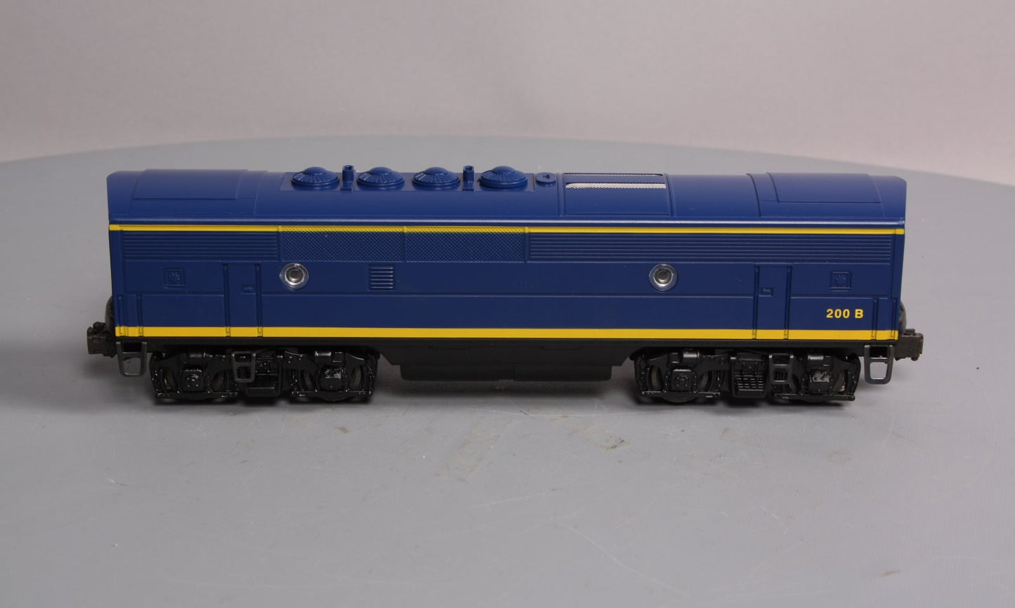Lionel 6-18122 O Santa Fe F3 Blue/Yellow Non-Powered Diesel B-Unit #200B w/RS II LN/Box