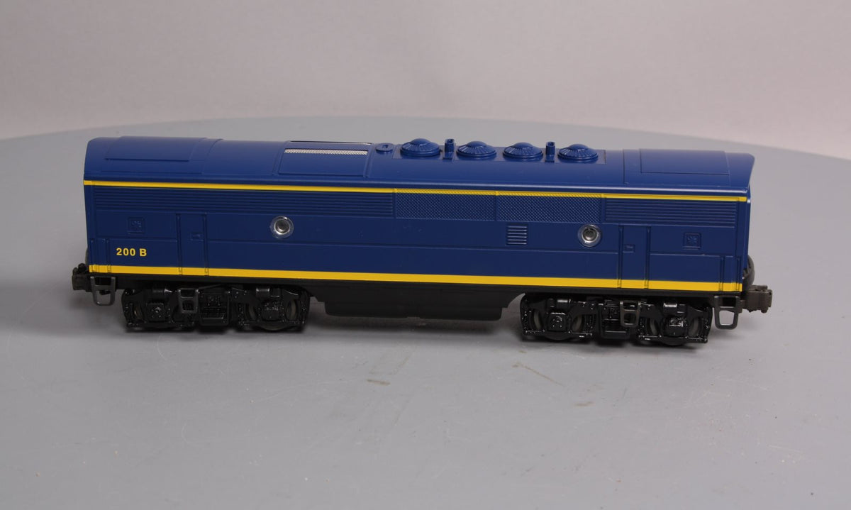 Lionel 6-18122 O Santa Fe F3 Blue/Yellow Non-Powered Diesel B-Unit #200B w/RS II LN/Box
