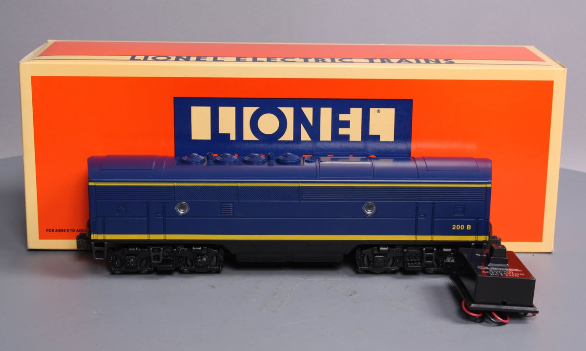 Lionel 6-18122 O Santa Fe F3 Blue/Yellow Non-Powered Diesel B-Unit #200B w/RS II LN/Box
