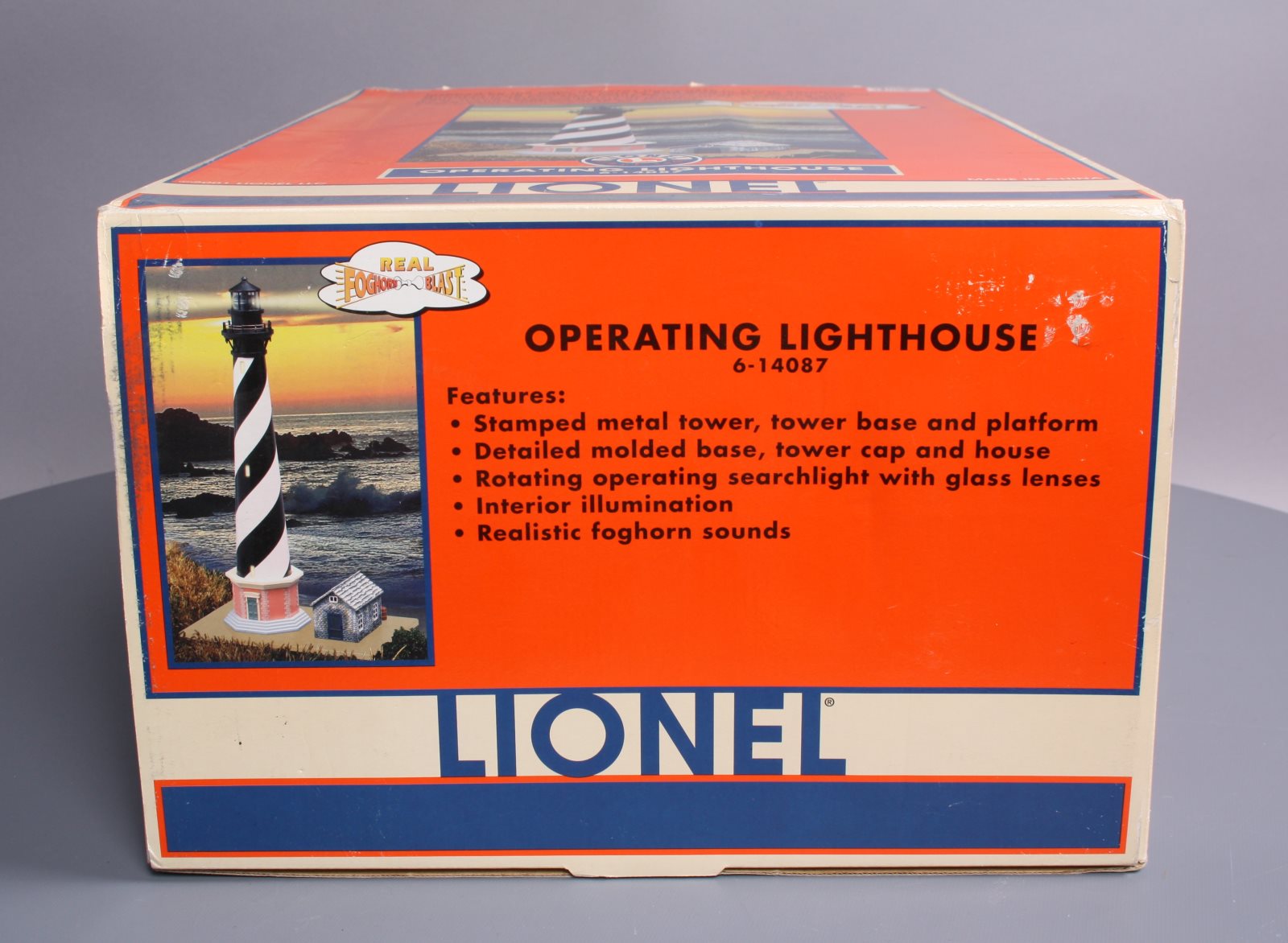 Lionel 6-14087 O Gauge Operating Lighthouse with Foghorn Blast NIB