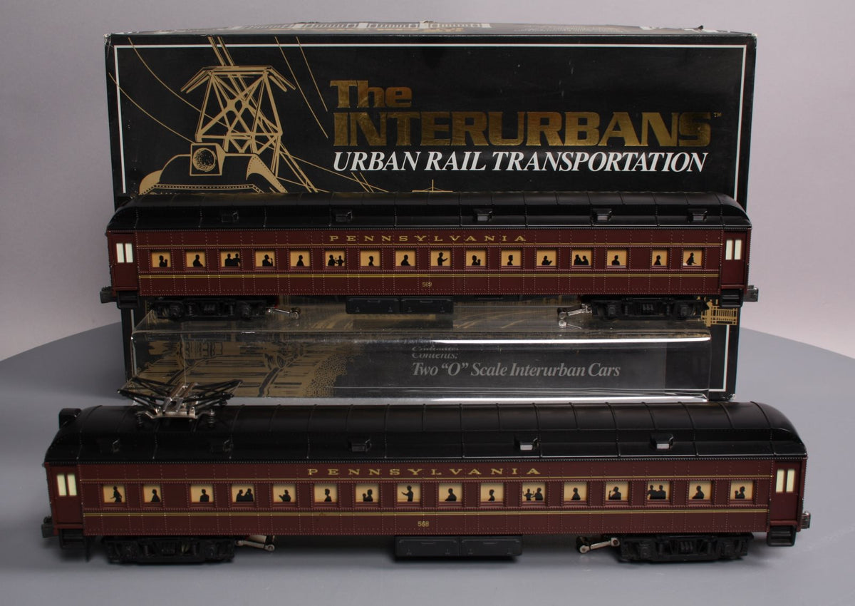 K-Line K-2702 Pennsylvania 17.5" Heavyweight Interurban Cars (Set of 2) EX/Box